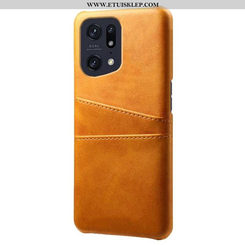 Etui do Oppo Find X5 Pro Etui Na Karty Z Efektem Skóry